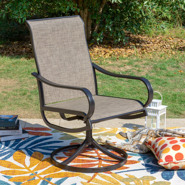 Mesh swivel patio discount chairs